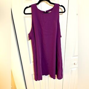 Purple Flowy Racerback Dress from LOFT